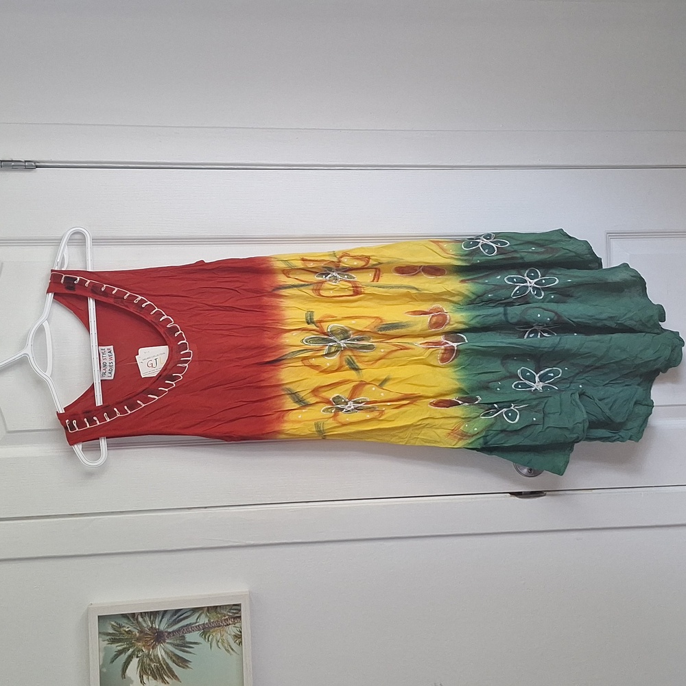 Rasta style dress.